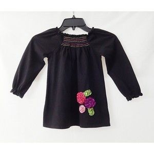 Jenny & Me Toddler Girl Top Sz 4T Long Sleeve Pleated Smocked Pullover Casual